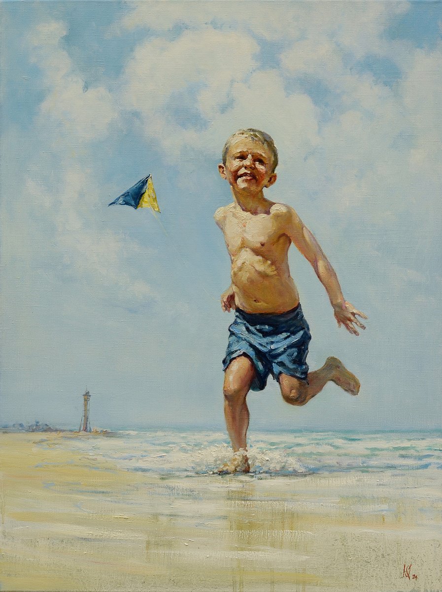 Urban And Pop Oil Painting , Sunny Island By Oleg Kateryniuk, 24 X 31, Artwork For Sale On Artfinder