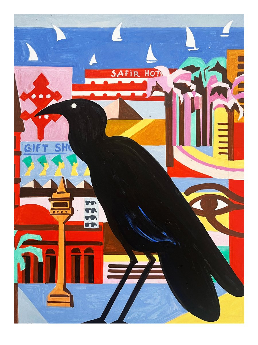 Urban And Pop Acrylic Painting , Cairo_Serie2-01 By Andre Baldet, 11 X 14, Artwork For Sale On Artfinder