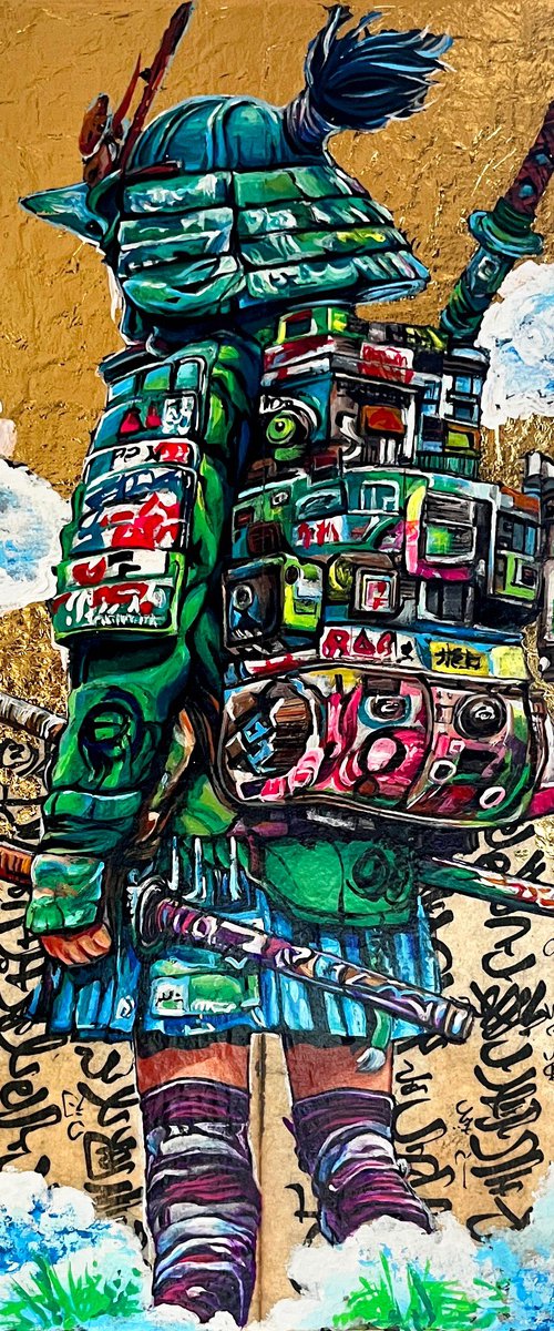 Street Art Samurai Girl by PAVS