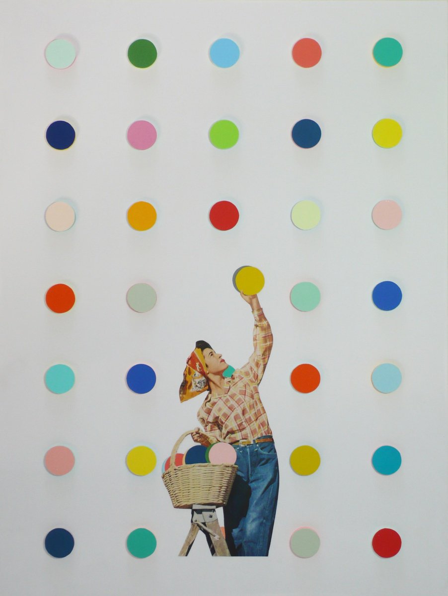 Urban And Pop Collage , Dot To Dot By Paper Draper, 12 X 16, Artwork For Sale On Artfinder