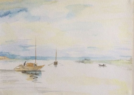 'Boat scene' (after Turner)