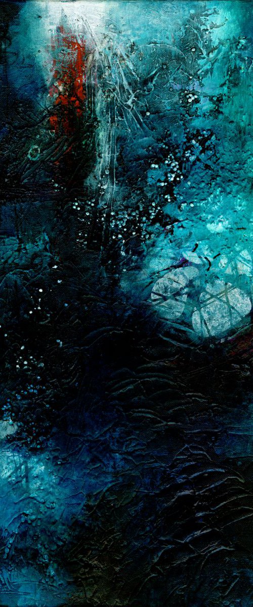 Into The Deep- Textured Abstract art by Kathy Morton Stanion by Kathy Morton Stanion