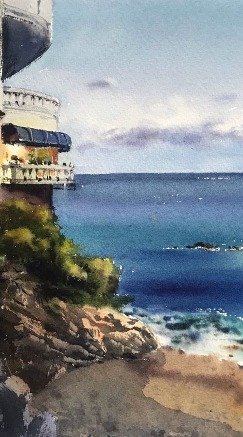Hotel on the beach, Spain by Eugenia Gorbacheva