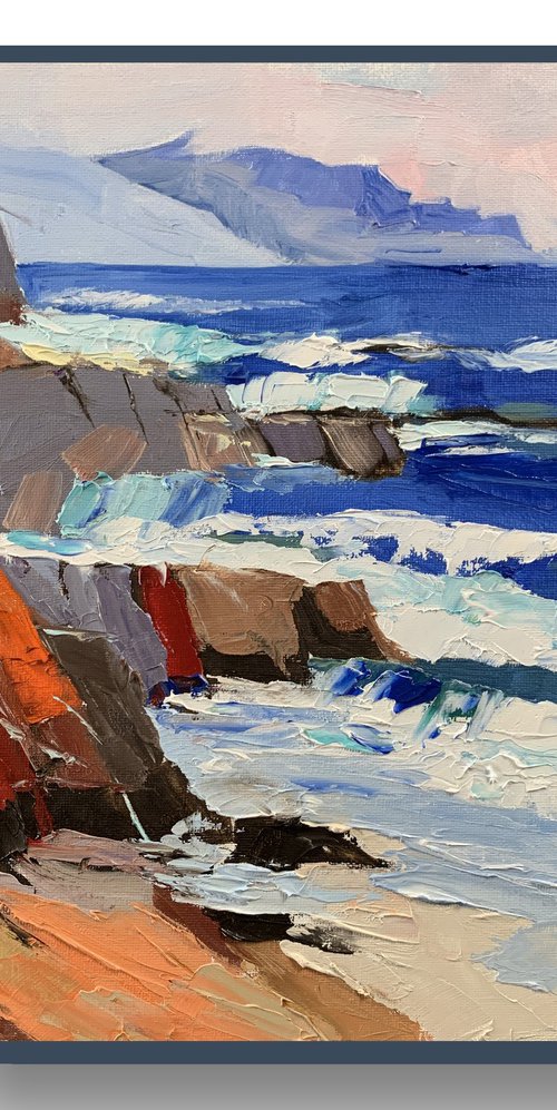 Sea rocks and beach. by Vita Schagen