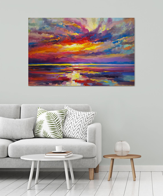 Soft Glow Above the Sea