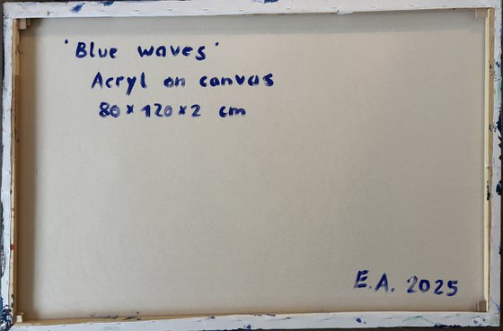 Blue waves 80x120x2 cm