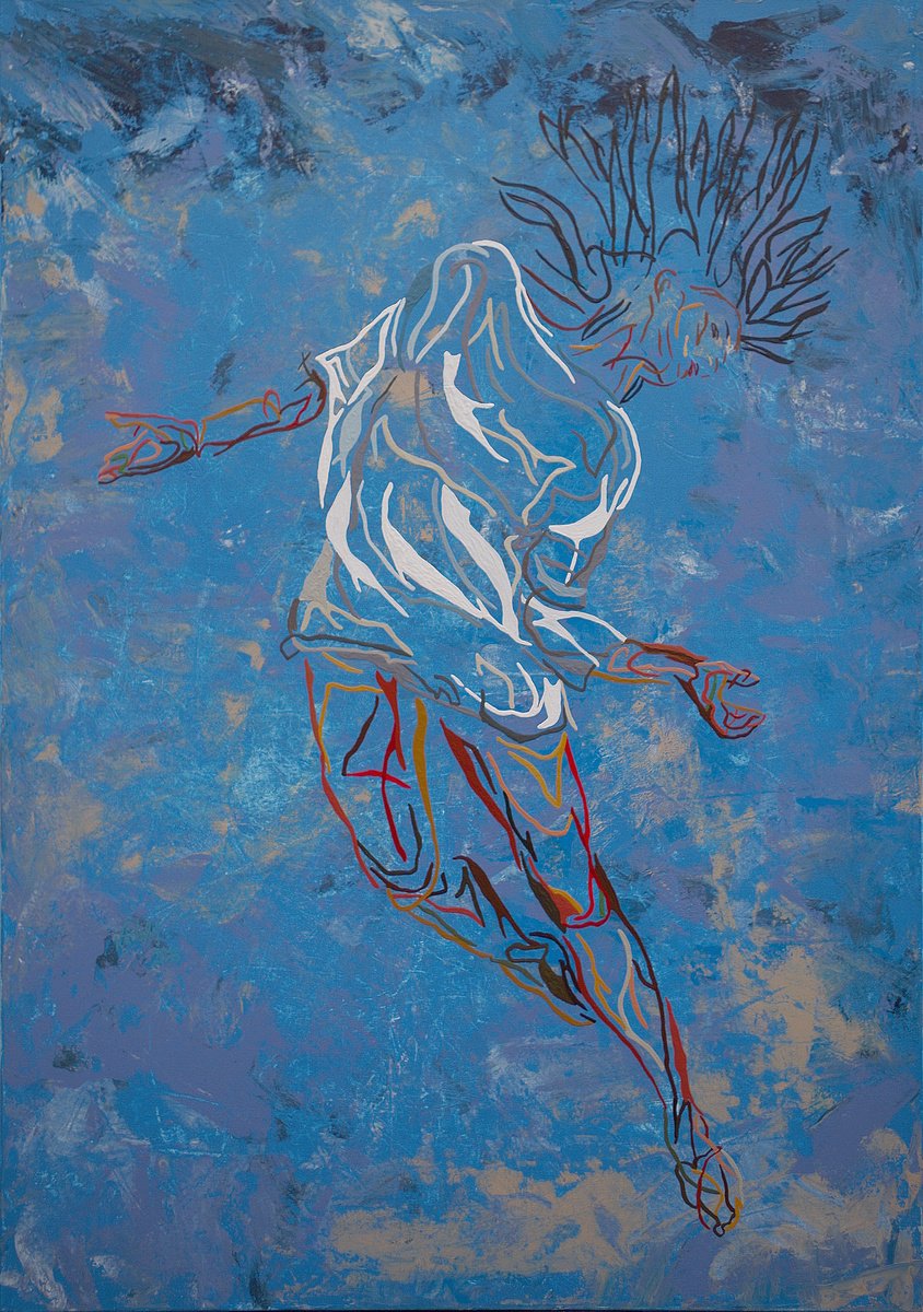 Xxiii 18 - Jumping Woman By Uli Lachelt, 37 X 53, Artwork For Sale On Artfinder