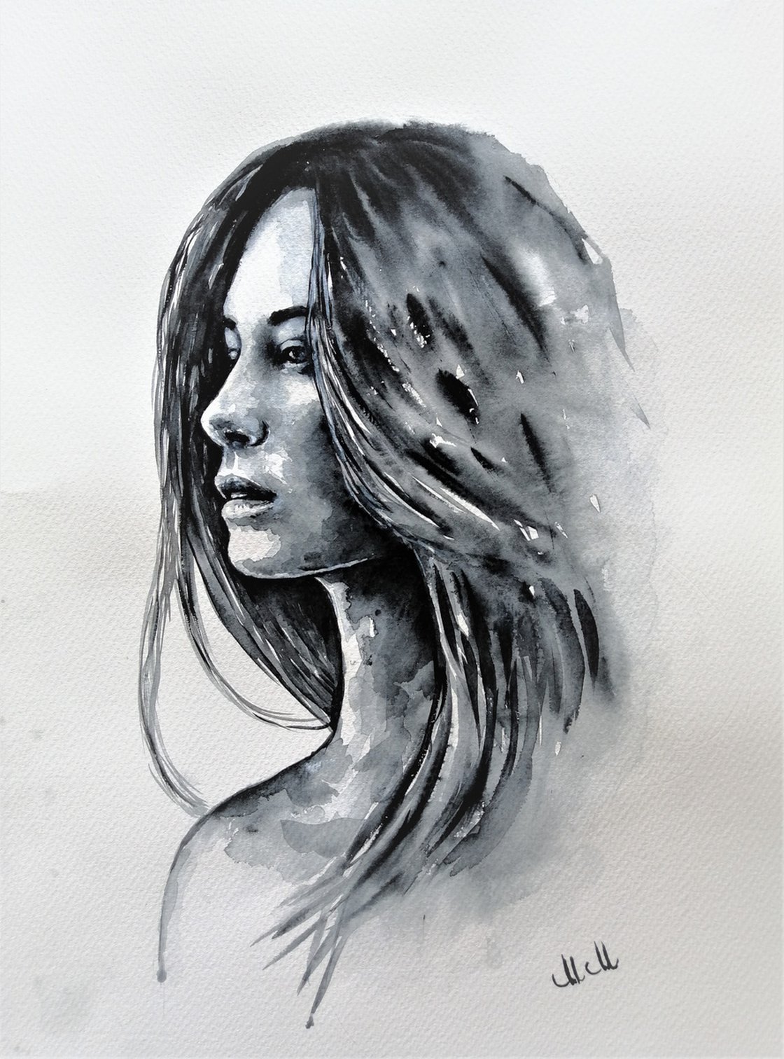 Portrait Painting in Watercolor — Book Hearted