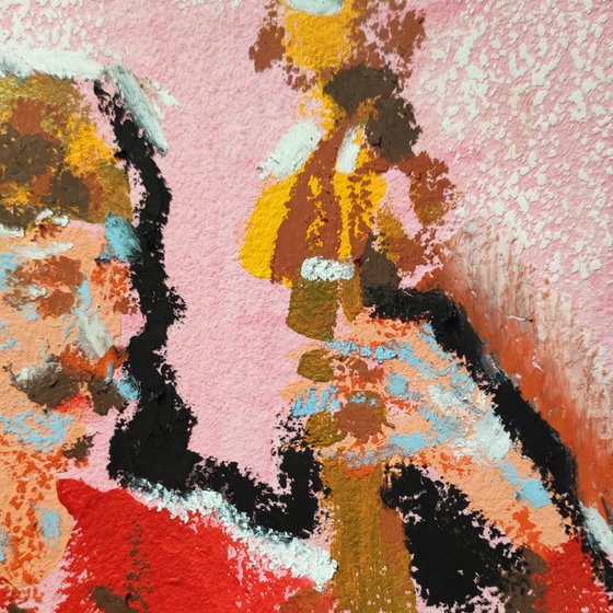 Bass Line — Oil Pastel Painting