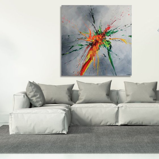 Luminous Bursts I (Spirits Of Skies 100066) (100 x 100 cm) XXL (40 x 40 inches)