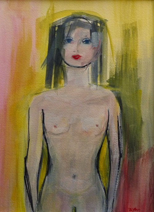 Female Nude Study, Blue Eyes. by Tim Taylor