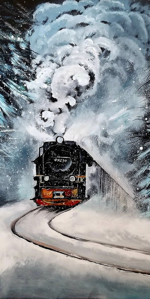 Polar Express Train by Alexandra Tomorskaya/Caramel Art Gallery
