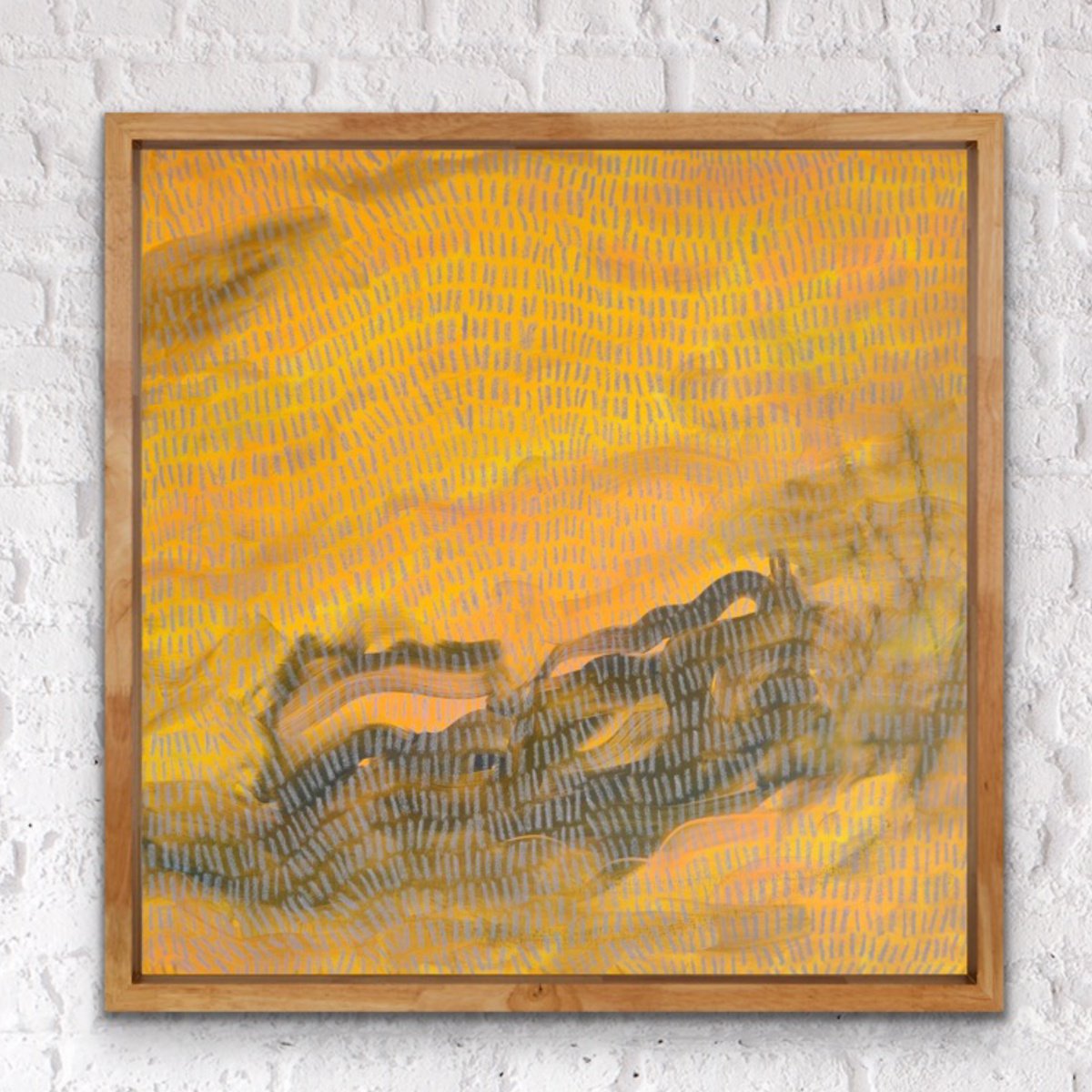 Abstract Landscape Painting By Ketki Fadnis, 20 X 20", Dusty Evening, Original Artwork