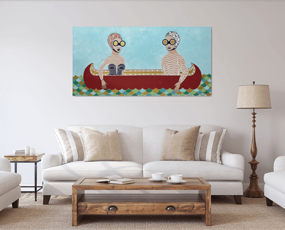 Red canoe