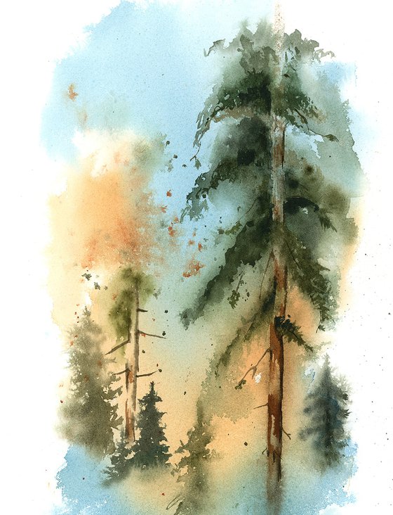 Coniferous forest - Diptych