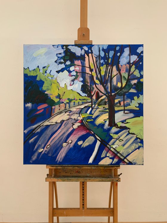 Pink and Blue Landscape