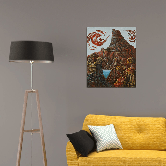 Extinct volcano 65x80cm ,Acrylic/canvas