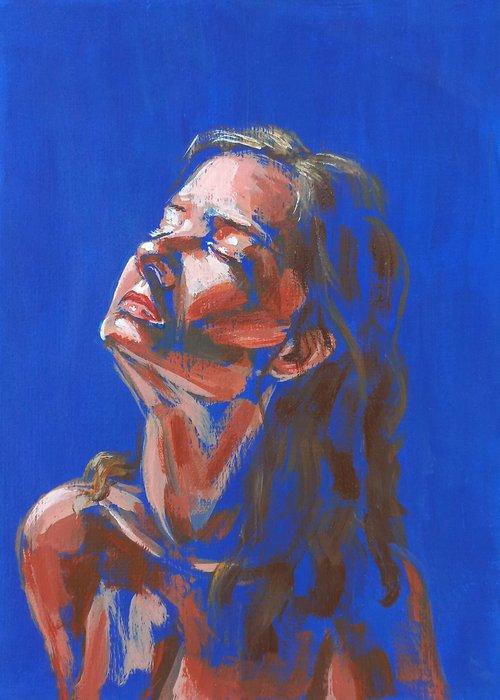 Abstract woman portrait. Digital art. 60x80cm/23.6x31.5in by Tatiana Myreeva