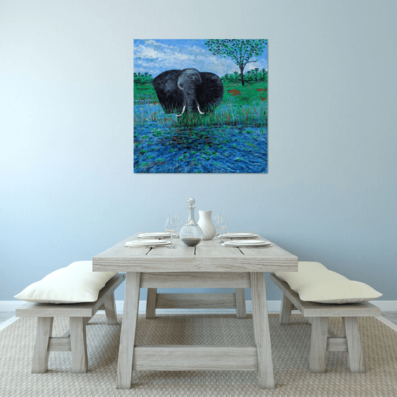 Okavango Delta I ( Large 40" x40" - 102cm x 102cm)