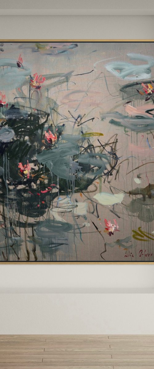 Water lilies. by Lilia Orlova-Holmes