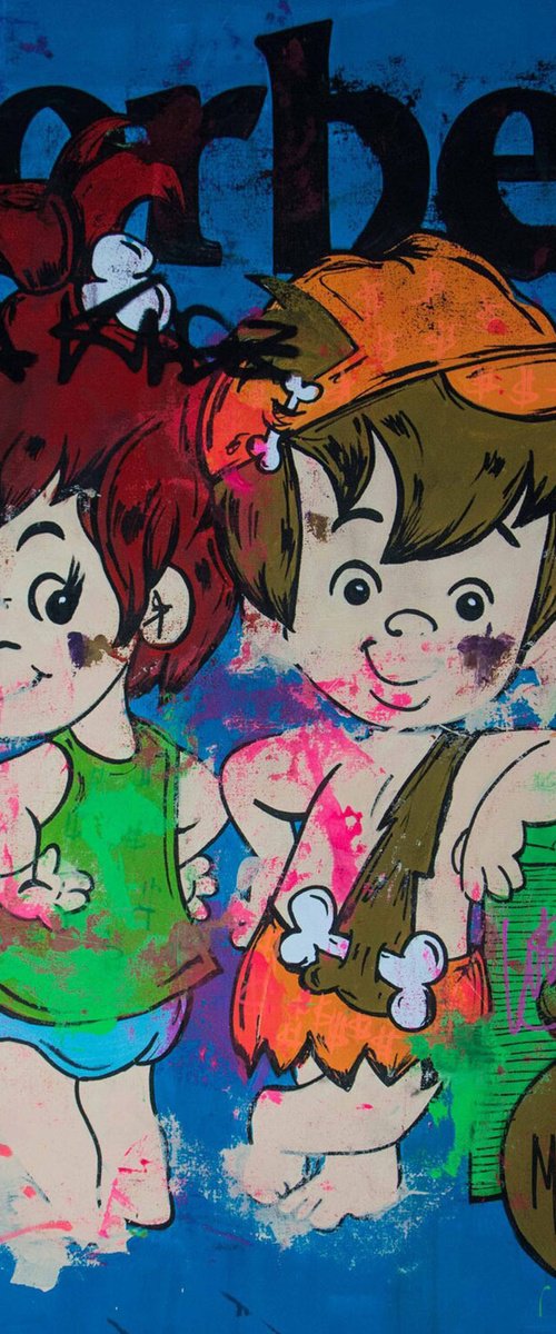 Entrepreneurship is inside ADN ft. Pebbles Flintstone and Bam by Carlos Pun Art