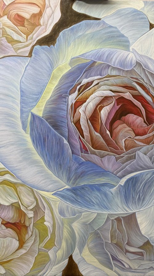 Blue roses by Elena