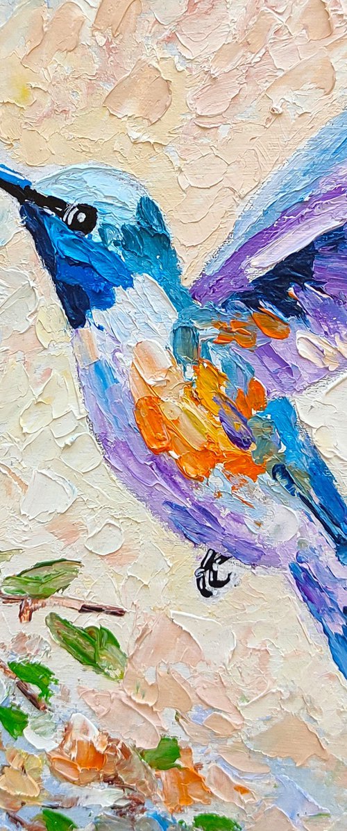 Hummingbird Painting Bird Art by Yulia Berseneva