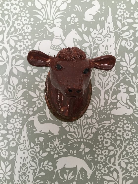 Jersey Cow, head sculpture