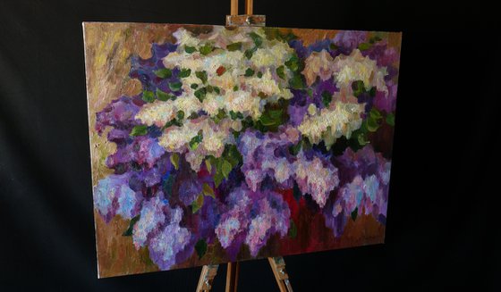 Abstract painting - Lilacs painting #2