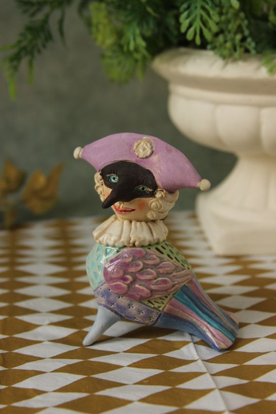 Tiny Nosy Bird. Ceramic sculpture. Offer: Get 3 Pay for 2