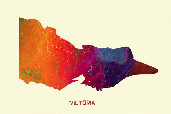 State Map - Victoria, Australia