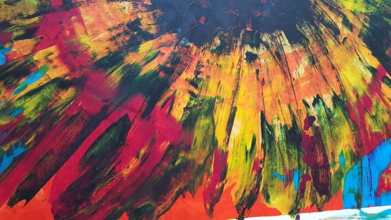 Before you wake up - XXL floral abstract painting