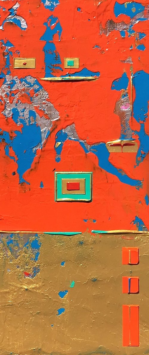 The Little Red Box Abstract by Robert Lynn