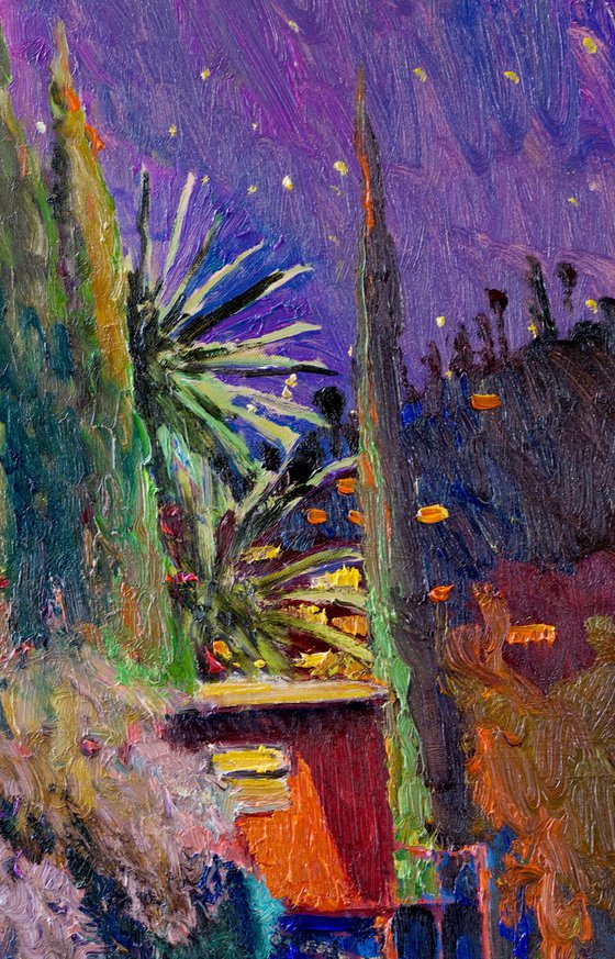 NIght in Suburbs. California