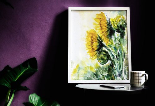 Sunflowers Inspired by Van Gogh by Asha Shenoy