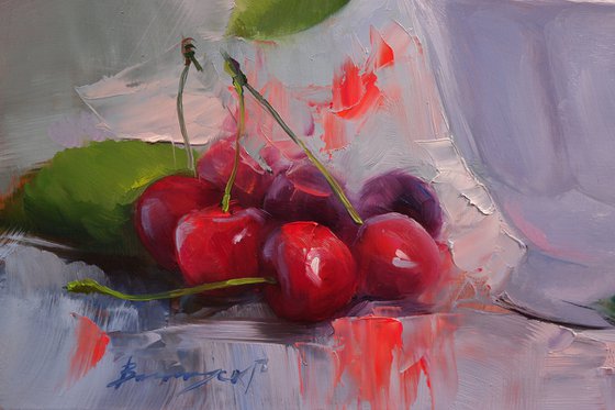 "Still life with cherries"