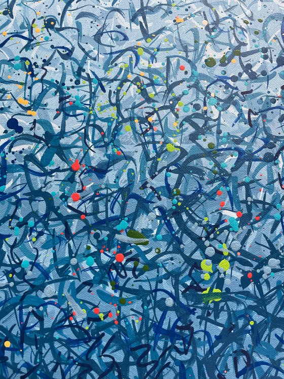 Ballina Water Dance 152 x 61cm acrylic on canvas