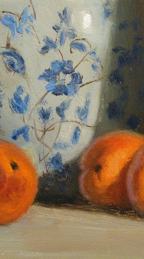 Apricots and Vase by Pascal Giroud