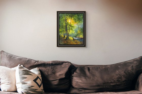 Forest Glow by the River