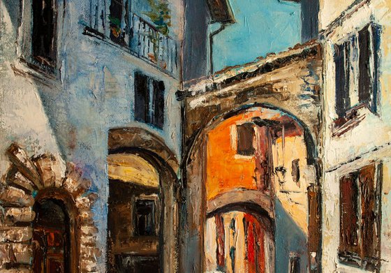 "Sunny Street", city , old town