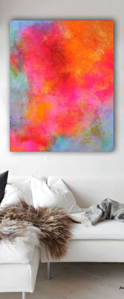 120x100cm. / Abstract painting from the workshop of the artist Alex Senchenko / Stimulation by Alex Senchenko