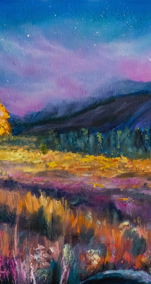Summer Night in the Alps by Natalia Kameneva