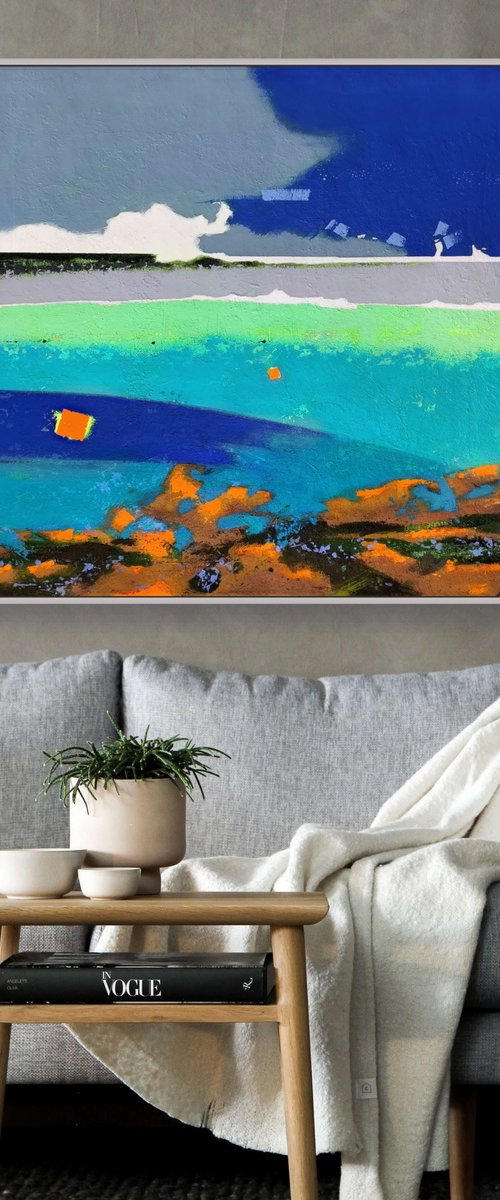 Abstract Azure and Blue Velvet by Evgen Semenyuk