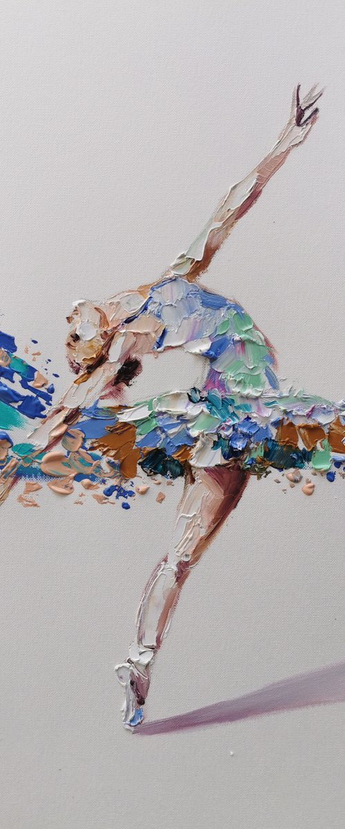 Ballet Painting on paper, Original oil art by Annet Loginova