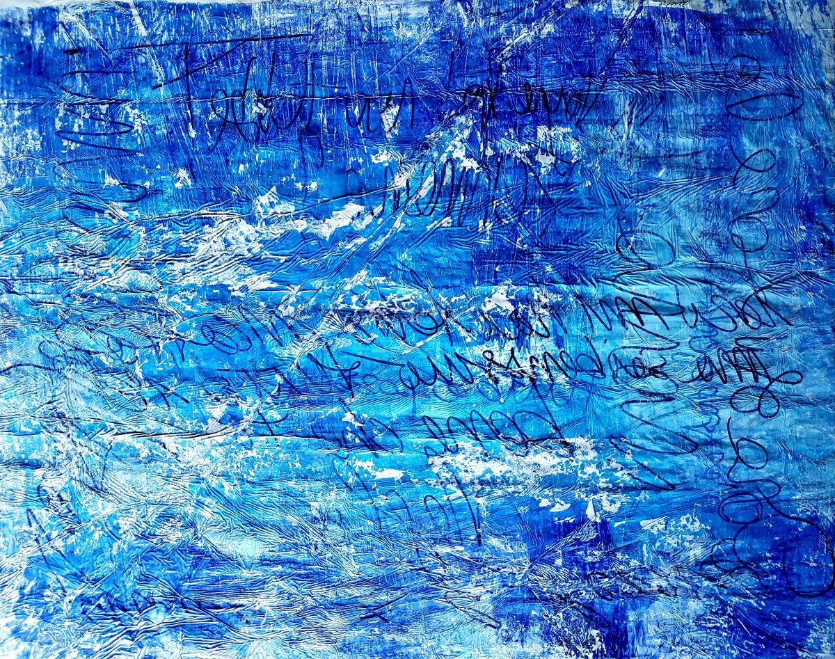 Words I never said -02- (n.218) - abstract landscape - 94 x 74 x 2,50 cm - ready to hang - by Alessio Mazzarulli
