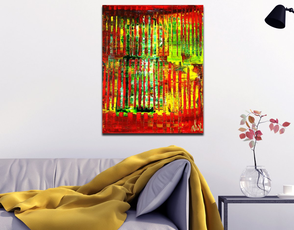 Abstract Acrylic Painting By Nestor Toro, 16 X 20", Intermittent Dreams 3, Original Artwork