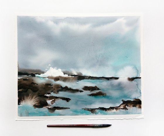 Abstract  Seascape painting