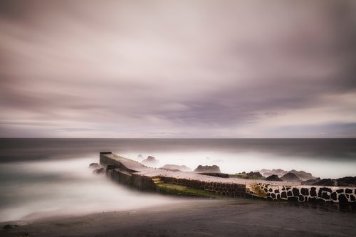 Ocean pier at dawn (studio 2) by Karim Carella