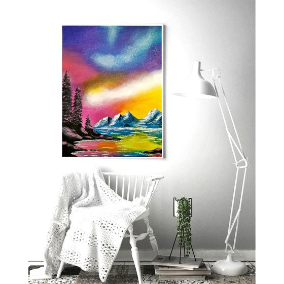 Fantasy Aurora Lake
