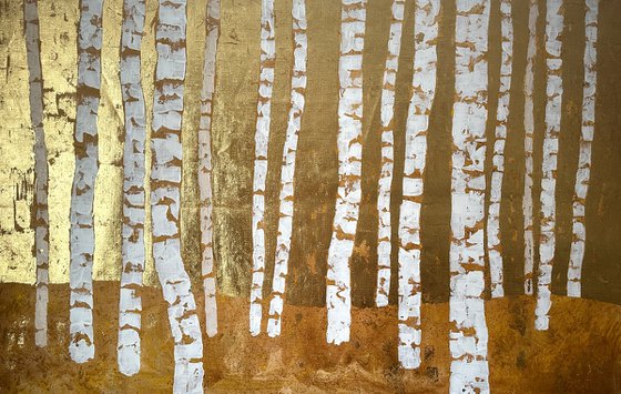 Golden Forest. Birch Trees